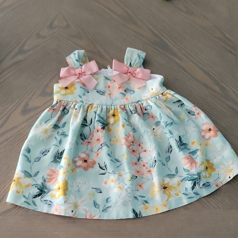 Bonnie Baby Pink Bow Baby Dress